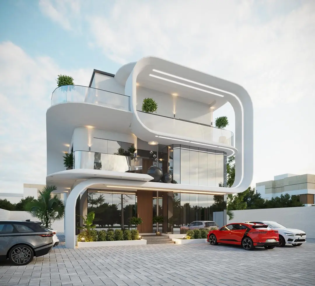 Additional architectural design view 2 for Ultra-modern six-bedroom duplex with rooftop, three sitting rooms and swimming pool on 450 sqm