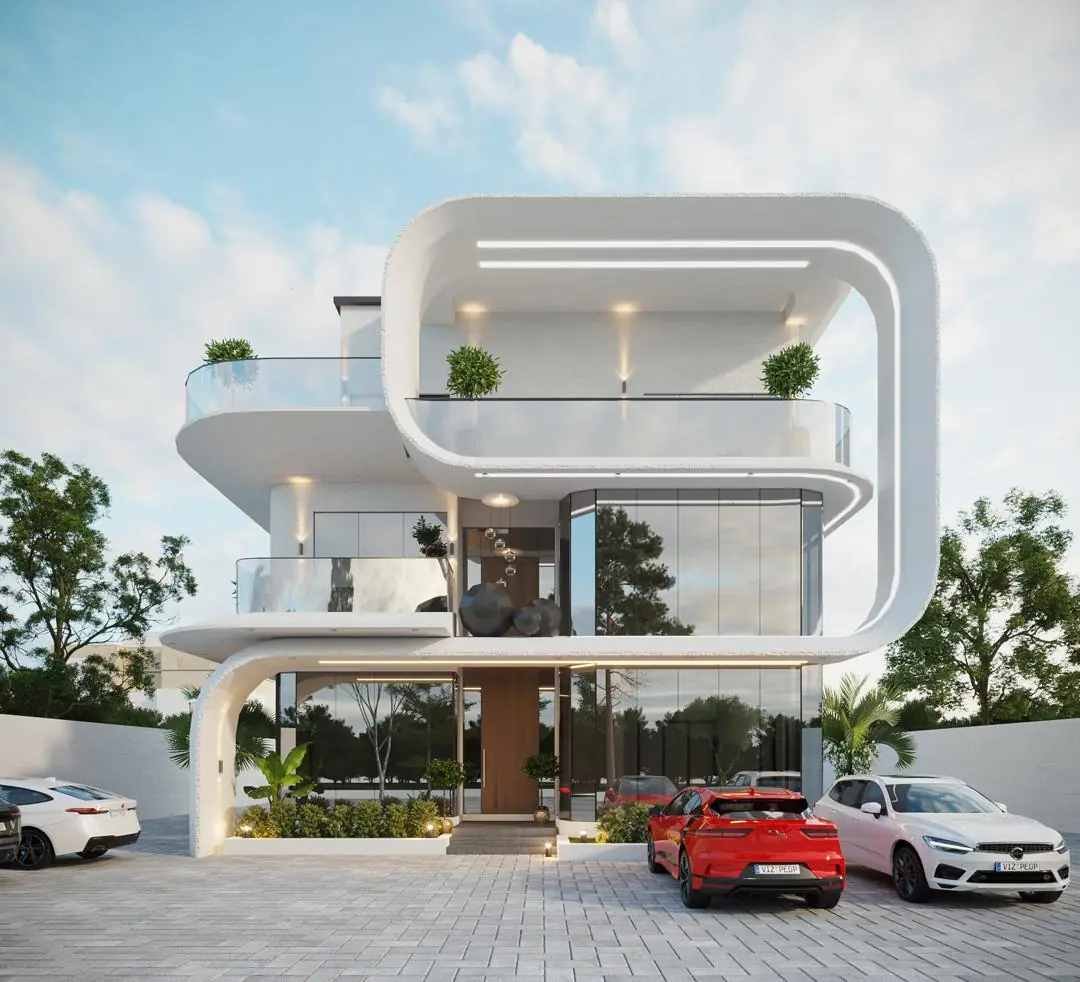 Yugoz architectural visual for an ultra-modern six-bedroom duplex