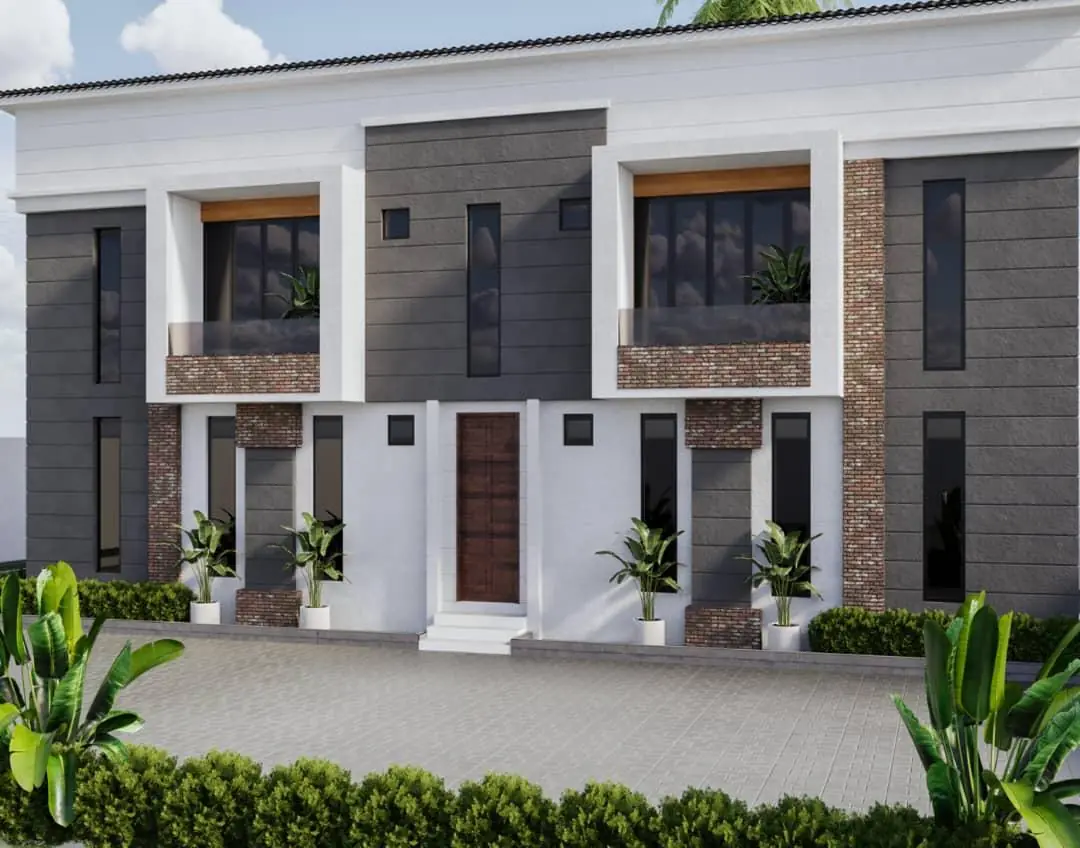 Additional architectural design view 2 for Four-unit block of flats with two 2-bedroom units and two 3-bedroom units