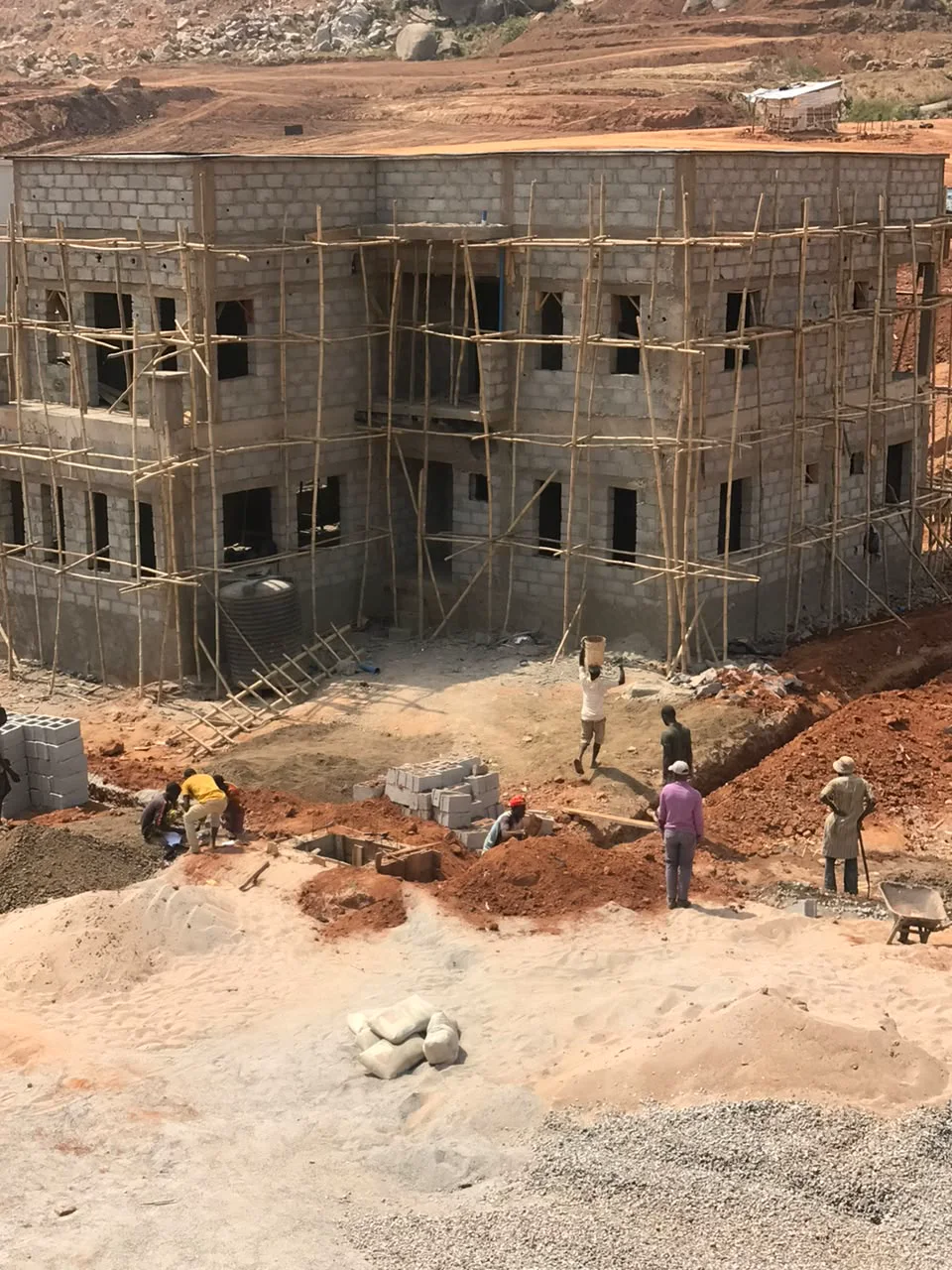 Current structural stage of the City Gate Estate duplex in Katampe, Abuja