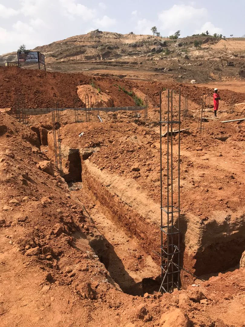 Excavation and column reinforcement at the City Gate Estate duplex