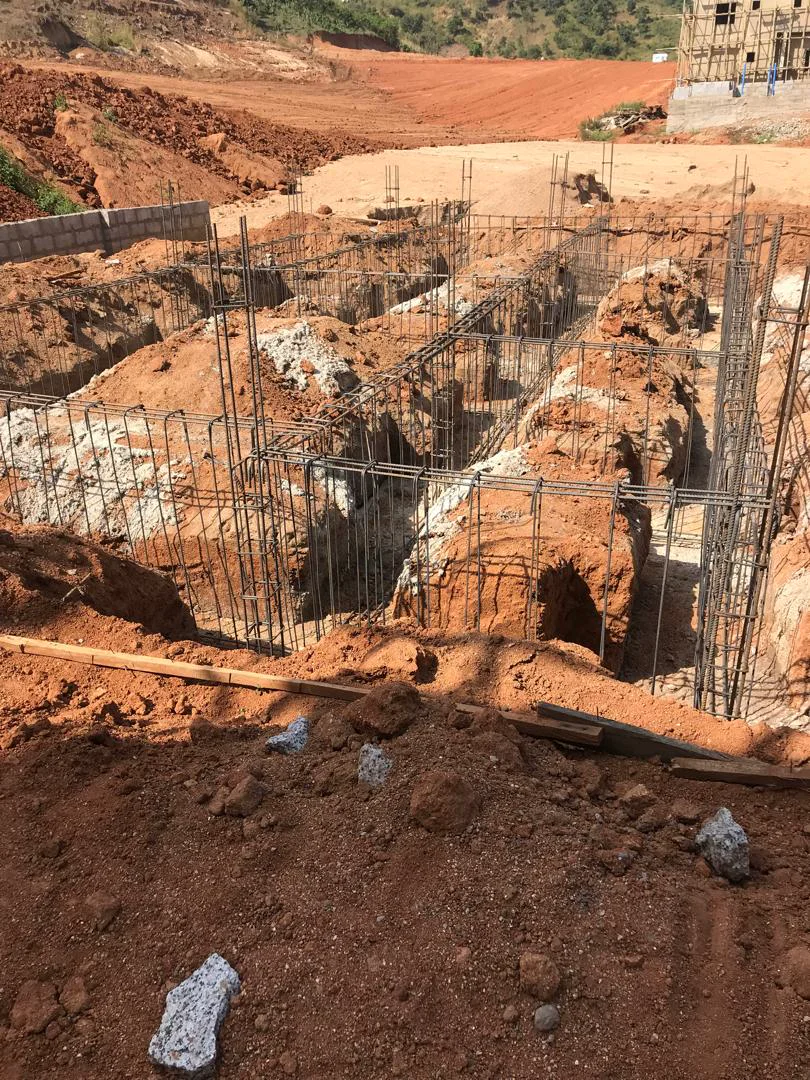 Foundation reinforcement at the City Gate Estate duplex in Katampe, Abuja