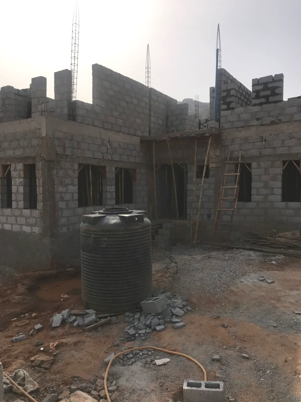 Upper-level blockwork at the City Gate Estate duplex in Katampe, Abuja