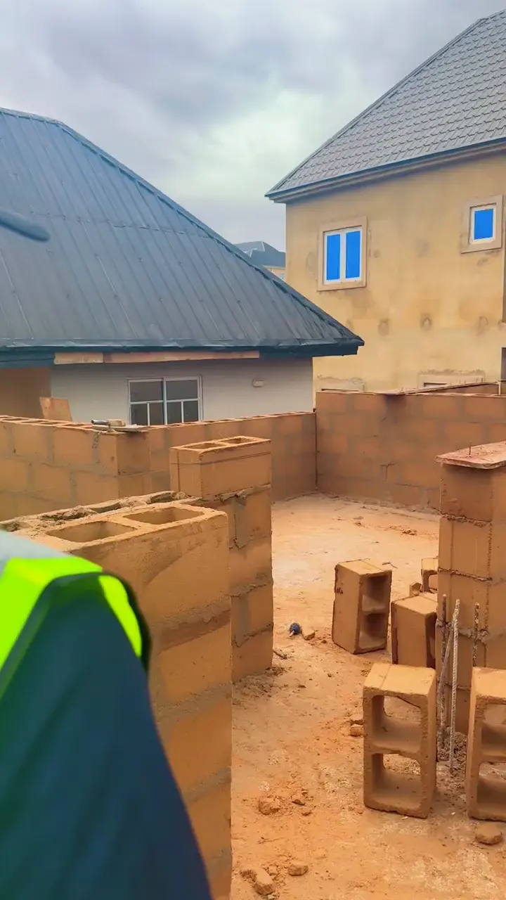 Yugoz team working on the ongoing four-flat residential project at Sunrise Estate, Emene